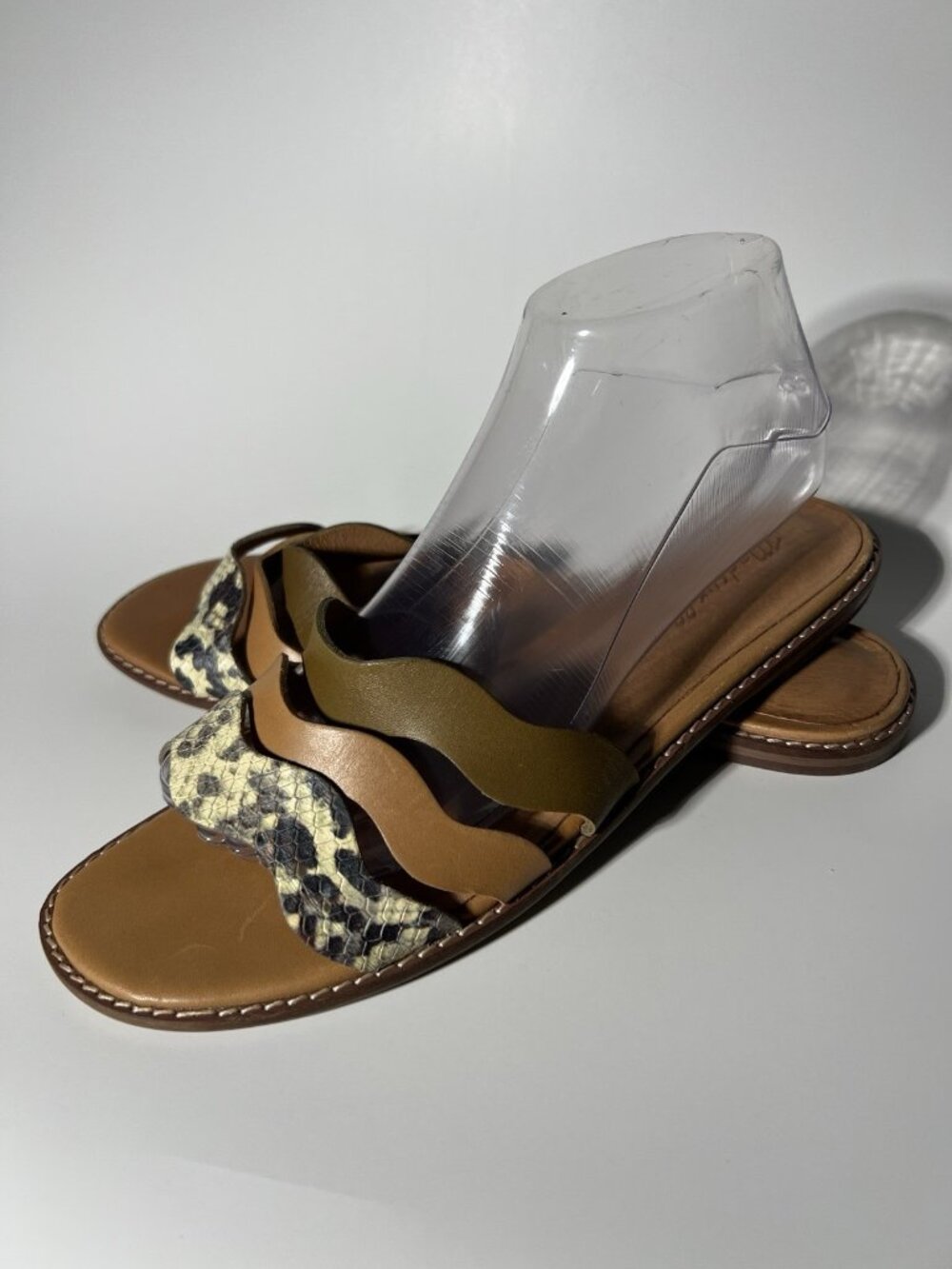 Madewell Leather Slide Sandals Multicolor Women’s Size 9